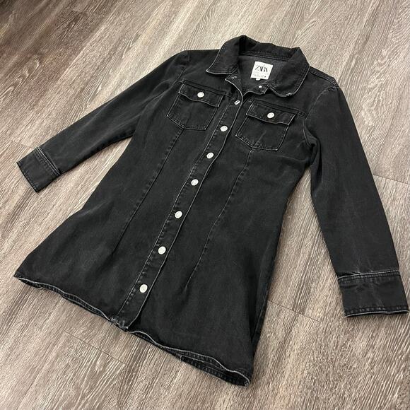 Black Denim Mini Dress - Picture 16 of 16